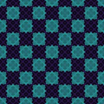Seamless pattern tile with mandala, vintage decorative elements illustration, Foto stock