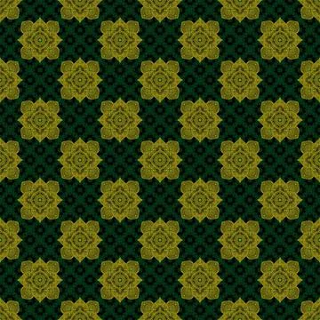 Seamless pattern tile with mandala, vintage decorative elements illustration, 库存照片