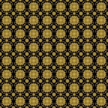 Seamless pattern tile with mandala, vintage decorative elements illustration, Stock Photos