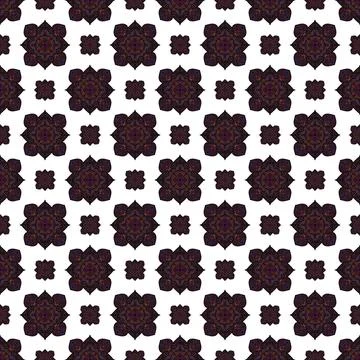 Seamless pattern tile with mandala, vintage decorative elements illustration, Stock Photos
