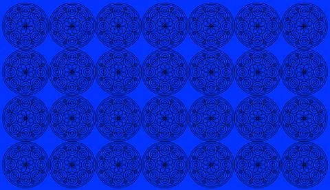Seamless pattern tile with round floral mandalas. Islam, Yoga, Arabic, Indian Illustrazione stock