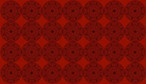 Seamless pattern tile with round floral mandalas. Islam, Yoga, Arabic, Indian Illustrazione stock