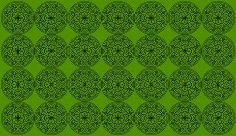Seamless pattern tile with round floral mandalas. Islam, Yoga, Arabic, Indian Illustrazione stock