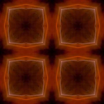 The seamless pattern of the tile is a square kaleidoscope in chocolate tones. Stock Photos