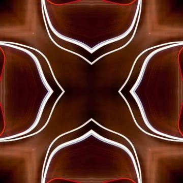 The seamless pattern of the tile is a square kaleidoscope in chocolate tones. Stock Photos