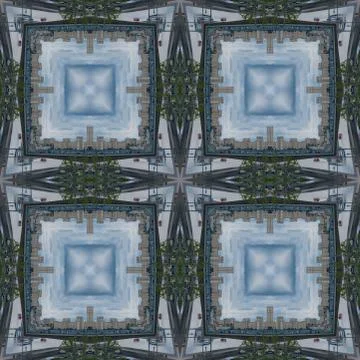 The seamless pattern of the tile is a square kaleidoscope in chocolate tones. Stock Photos
