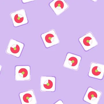 Seamless pattern time kitchen timer cartoon vector Illustrazione stock
