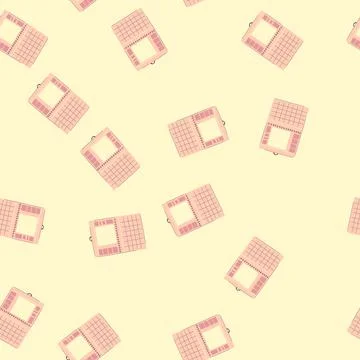 Seamless pattern time office calendar cartoon vector イラスト素材