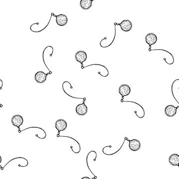 Seamless pattern timeless spectacles sketch hand drawn Stock Illustration
