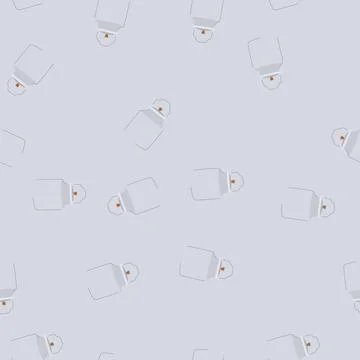 Seamless pattern tin metal milk can cartoon vector Illustrazione stock