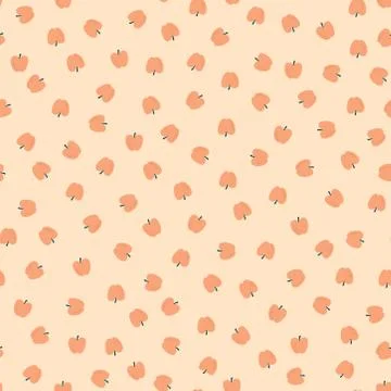 Seamless pattern with tiny apples Stock Illustration