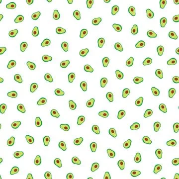 Seamless pattern with tiny avocados Stock Illustration