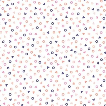 Seamless pattern with tiny hearts Stock Illustration
