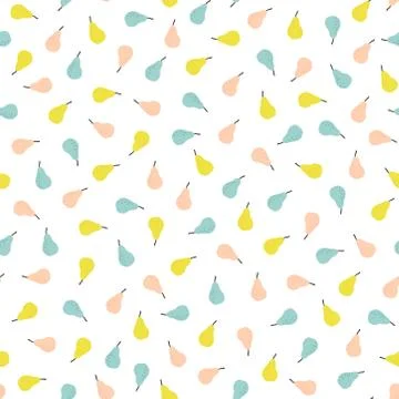 Seamless pattern with tiny pears Stock Illustration