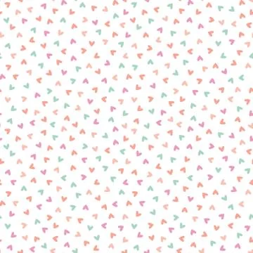 Seamless pattern with tiny pink and blue hearts Stock Illustration