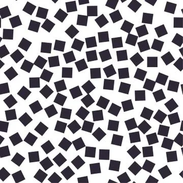Seamless pattern of tiny random geometric elements. Stock Illustration
