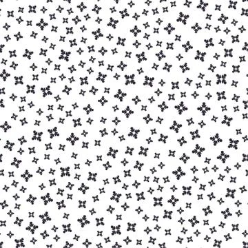 Seamless pattern of tiny random geometric elements. Stock Illustration
