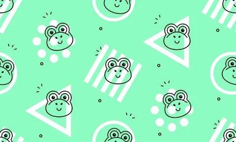 Seamless pattern with toads イラスト素材