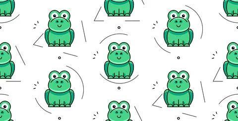 Seamless pattern with toads イラスト素材