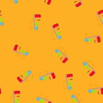 Seamless pattern toddler shape sorter cartoon vector 스톡 일러스트