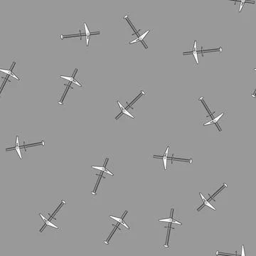 Seamless pattern Toggle bolt for drywall installation and mounting Stock Illustration