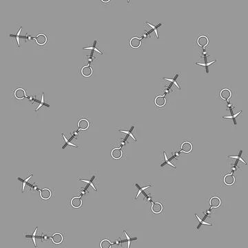 Seamless pattern Toggle bolt with eye hook for wall fastening Stock Illustration