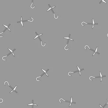 Seamless pattern Toggle bolt hook fixing anchor on white background 스톡 일러스트