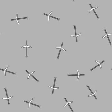 Seamless pattern Toggle bolt mechanism for hollow wall fastening Stock Illustration