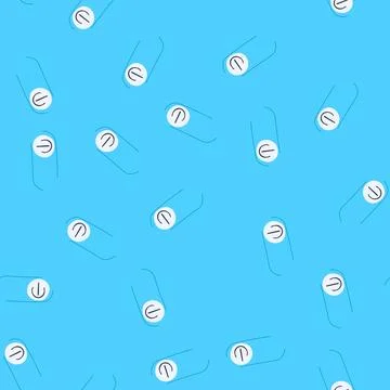 Seamless pattern toggle switch with power symbol button for interface Stockillustratie