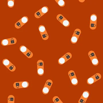 Seamless pattern toggle switch showing secured locked privacy access control Stock Illustration