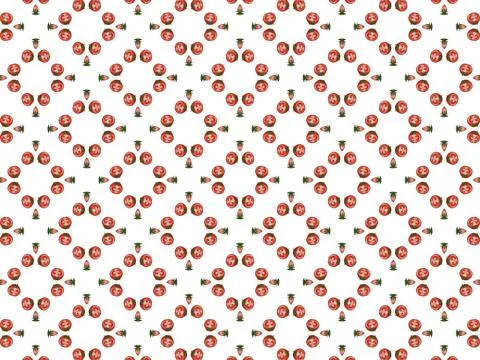 Seamless pattern with tomatoes ,3d - image Stock Illustration