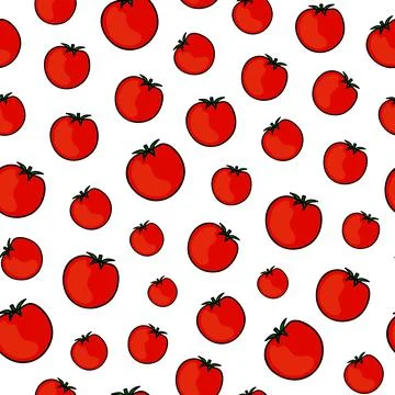 Seamless pattern with tomatoes. イラスト素材