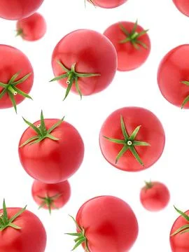 Seamless pattern with tomatoes Stock Photos