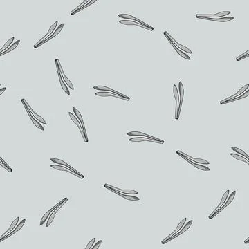 Seamless pattern tong tongs hand cartoon vector Stock Illustration