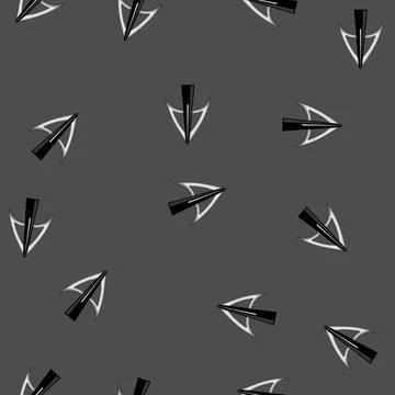 Seamless pattern tool arrowhead cartoon vector Stock Illustration