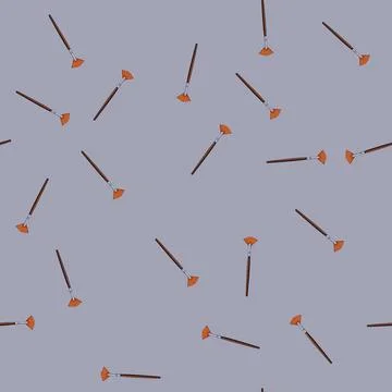 Seamless pattern tool artist paint brush cartoon vector Stock Illustration