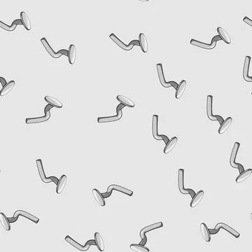 Seamless pattern tool bent nail cartoon vector Illustrazione stock