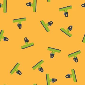 Seamless pattern tool binder clip cartoon vector Stock Illustration