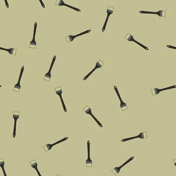 Seamless pattern tool brush paint cartoon vector Stockillustratie