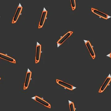 Seamless pattern tool cutter knife cartoon vector Stock Illustration