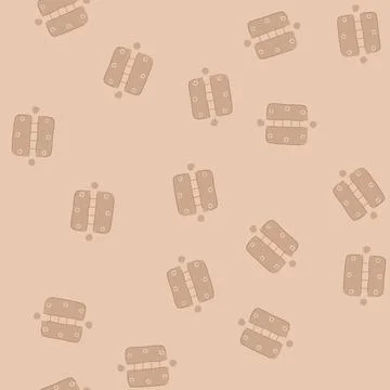 Seamless pattern tool door hinge cartoon vector Stock Illustration