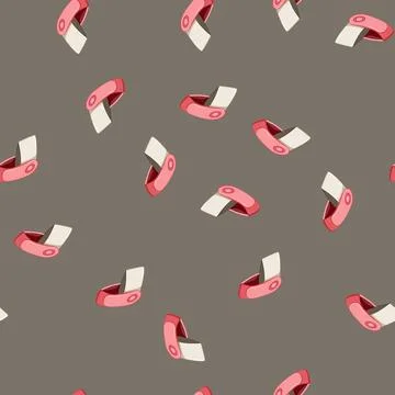 Seamless pattern tool eraser cartoon vector sign color Stock Illustration