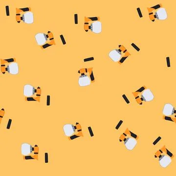 Seamless pattern tool paint sprayer cartoon vector Stock Illustration