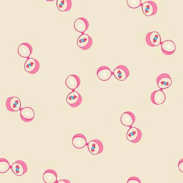 Seamless pattern tool pill cutter cartoon vector Stock Illustration