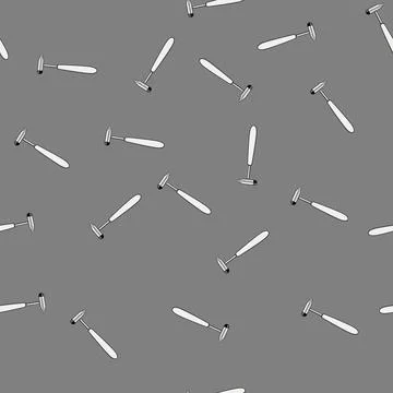 Seamless pattern tool reflex hammer cartoon vector Stock Illustration