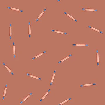 Seamless pattern tool rolling pin cartoon vector Stock Illustration