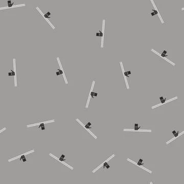 Seamless pattern tool ruler builder cartoon vector Stock Illustration