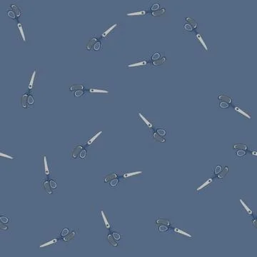 Seamless pattern tool scissor cut cartoon vector Stock Illustration