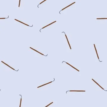 Seamless pattern tool scythe cartoon vector Stock Illustration
