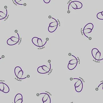 Seamless pattern tool stethoscope cartoon vector Stock Illustration